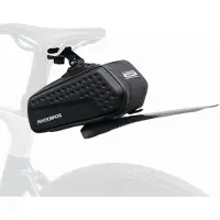 RockBros - Fiets Zadeltas - Waterafstotend - Zadeltas met spatbord voor Mountainbike en Racefiets - 1.3 Liter inhoud - Zwart