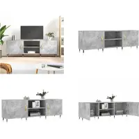 vidaXL Tv-meubel 150x30x50 cm bewerkt hout betongrijs - Tv-meubel - Tv-meubelen - Tv Kast - Opbergkast