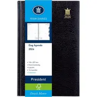 Ryam | Bureau agenda | President Wit NL Mundior | 2026 | Genaaid gebonden | 136 x 207 mm | 14 mnd | Zwart |
