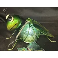 Impuls Metaal hangende solarlamp "Sprinkhaan" - meerkleurig - met 1 LED - Hangend en Staand model - hoogte 12 x 16 x 11 cm - Tuindecoratie - Tuinverlichting
