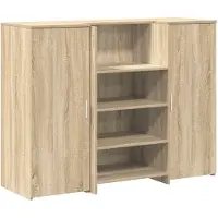 vidaXL Receptiebalie 135x50x103,5 cm bewerkt hout sonoma eikenkleurig