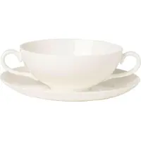 Villeroy & Boch Royal Soepkop Met Schotel - Soepterrines Beenderporselein White - 388352-47231