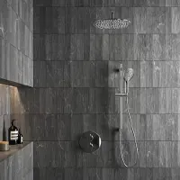 Saniclear Talpa inbouwregendouche 30cm rond met wandarm, 2 standen handdouche en glijstang chroom