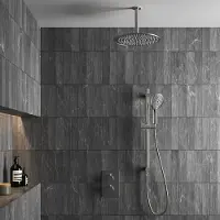 Saniclear Talpa inbouwregendouche 20cm met plafondarm, 2 standen handdouche en glijstang chroom