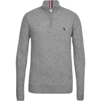 U.S. POLO ASSN. Trui 'Kevin' grijs gemêleerd