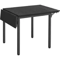Vasagle Industriële keukentafel voor 4 personen, Ebbenhoutzwart-Inktzwart