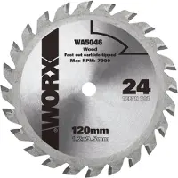 WORX Cirkelzaagblad Hout Wa5046 - 120mm - 24t - Hardmetaal