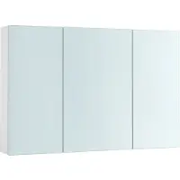 Vasagle Witte spiegelkast, Glas op houtbasis