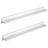 Songmics Wandplanken set van 2 wit