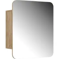 Vicco Zino Badkamerspiegelkast – 60 x 50 cm met planken Krachtige eik goud