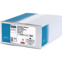 GPV Enveloppen, DL, 110 x 220 mm, wit, met venster (110 x 220 mm)