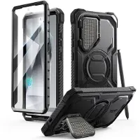 Supcase Armorbox geschikt voor Samsung Galaxy S25 Ultra hoesje met screen protector - Zwart