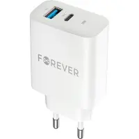Forever Netvoeding Pd Qc Tc-07-30Ac, wit, 1x USB-C, 1x USB, 30W