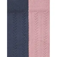Vertbaudet Set met 2 paar maillots in tricot met gedraaide steek voor babymeisjes