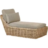 Beliani BELSITO - Ligstoel - Taupe - Rotan