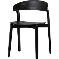 Woood Cras Eetkamerstoel - Essenfineer - Zwart - 75x52x42