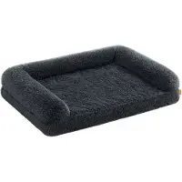 OEM XXL hondenbed, met nopken schuim, afneembaar, wasbaar, 122x85x24 cm, donkergrijs