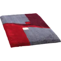 Erwin Müller Athene badmat, antislip badmat, rood, maat 80x140 cm - comfortabele hoogpolige badmat, geschikt voor vloerverwarming (andere maten)