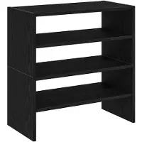 vidaXL Schoenenrekken 2 st stapelbaar 60x30x30,5 cm zwart eikenkleurig