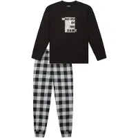 Schiesser Nachtkledij ' Nightwear ' zwart