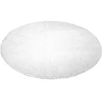 Kinzler J-10001/00 Witte badmat, microvezel, 90 cm rond