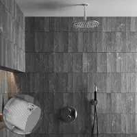 Saniclear Talpa Stripes Pro inbouw regendouche rond met 20cm hoofddouche en plafondarm chroom