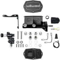Wilwood Mopar Compact Tandem Master Cylinder Kit w/ Combination Valve & Pushrod 15/16in Bore - Black
