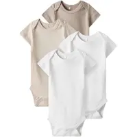 TWO SOON Rompertje/body lichtbruin / taupe / wit