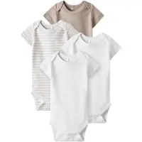 TWO SOON Rompertje/body beige / wit