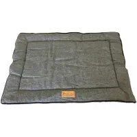 OEM omkeerbaar hondenbed, tweed en imitatiebont, voor hondenmanden in maat L met 91 cm, grijs