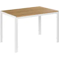Beliani MANN - Eettafel - Lichtbruin/Wit - 120 x 70 cm - Hout