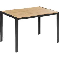 Beliani MANN - Eettafel - Lichtbruin/Zwart - 120 x 80 cm - Hout