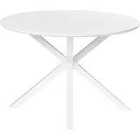 Beliani FITZROY - Eettafel - Wit - ø 120 cm - MDF/Metaal