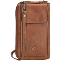 Hide & Stitches Telefoontasje Paint Rock Cognac