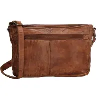 Hide & Stitches Schoudertas Paint Rock Cognac