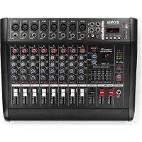 VONYX AM8A 8-kanaals muziekmixer met ingebouwde 1000W versterker