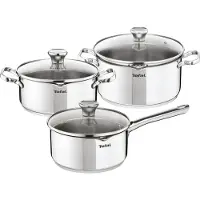 Tefal Duetto 3-delige kookset - Steelpan Ø 16 cm, kookpan Ø 20/24 cm