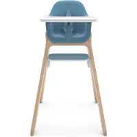 UPPAbaby Ciro Caleb - Kinderstoel - Blauw - Hout - Verstelbare Voetensteun - Afneembaar Eetblad