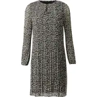 Comma Jurk beige / lichtbeige / zwart