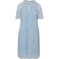 Comma Jurk blauw / donkerblauw / wit