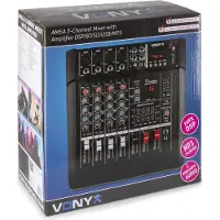 VONYX AM5A 5-kanaals muziekmixer met ingebouwde 1000W versterker