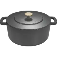 ComBekk Original Braadpan 28 cm - Dutch Oven - PFAS-vrij - Gerecycled gietijzer - Geschikt voor o.a. inductie, BBQ & gas - Grijs