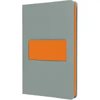 Sigel LS200 Notitieboek Linescape Hardcover DIN A5 Geruit Lichtgrijs, Neon-oranje Aantal paginas: 88
