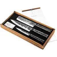 Forged Brute Messenset 3pcs - Koksmes, Hakbijl, Huishoudmes