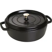 Staub Lage Ronde Cocotte 28 cm Zwart