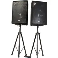VONYX Luidsprekerset 1600W met kabels en standaard van SkyTec