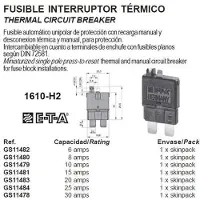 E-t-a Thermal Circuit Gs11480 Fuse Goud 8A
