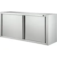 Zorro Wandkast ZWHS 100/40 – RVS Wandhangkast – 100x40x65 cm – Met Schuifdeuren – Gesloten Wandopslag – Horeca