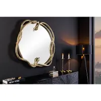 Invicta Decoratieve spiegel SNAKE L 50cm goudkleurig metalen slangenbeeld - 45786