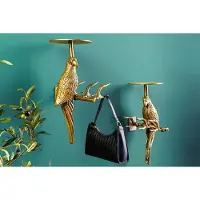 Invicta Set van 2 wandkapstok WILDLIFE BIRDS 45cm goud Metaal Hammerschlag Design handgemaakt - 44881